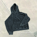 Ανδρική vintage γαλλική terry βαμβακερή puff εκτύπωση hoodie